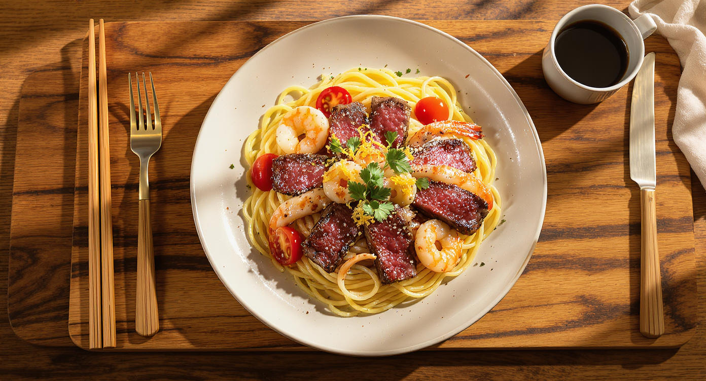 Linguine Surf & Turf