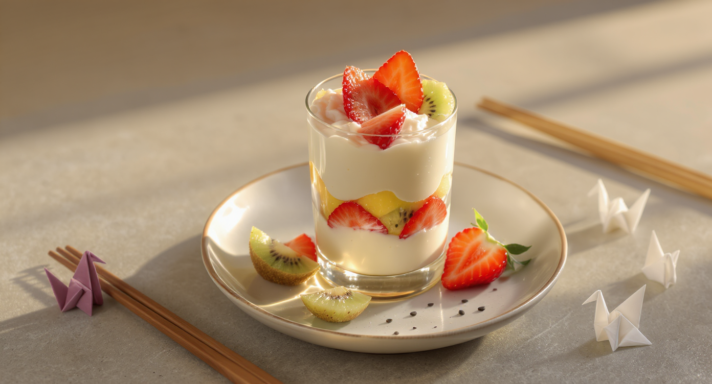 Japanese Miso Yogurt Fruit Parfait