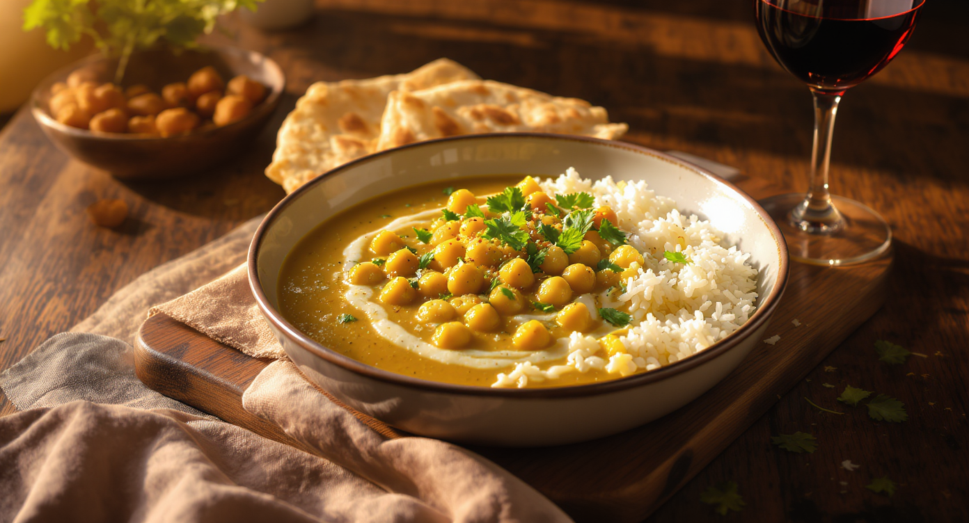 Spiced Chickpea Coconut Curry with Fresh Herbs
