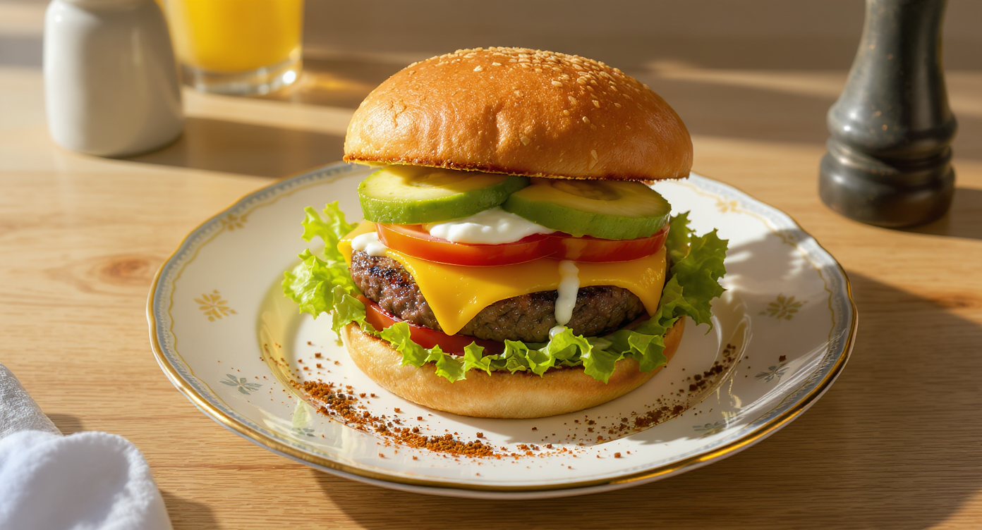 California Power Burger (High-Protein, 500-Calorie Edition)