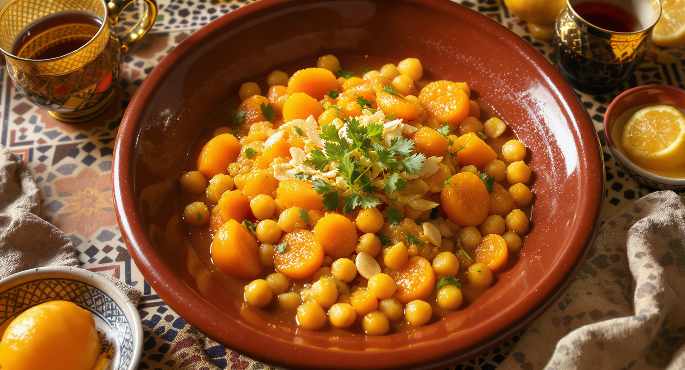 Moroccan Chickpea Tagine with Apricots