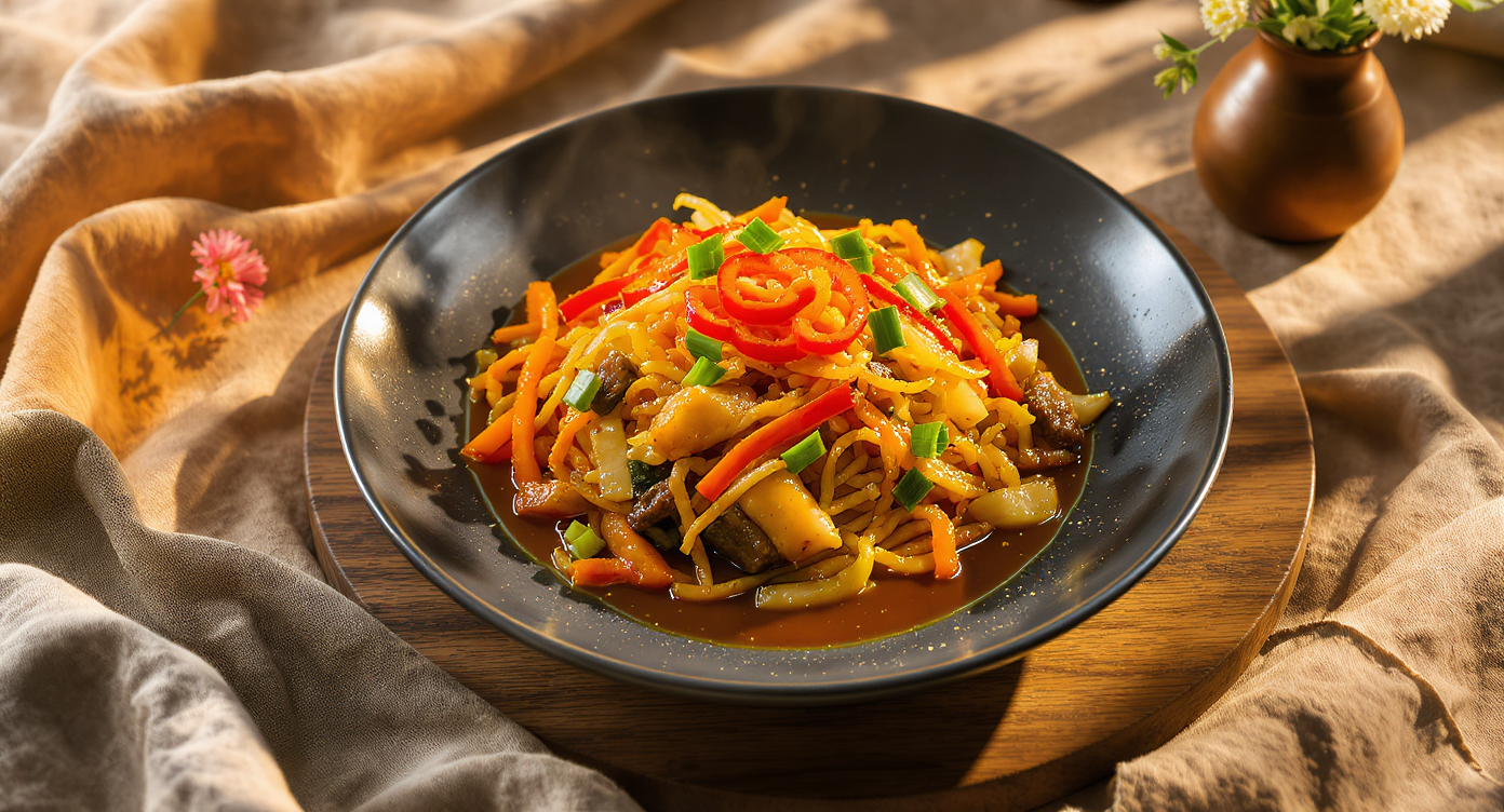 Okinawan Fridge-Cleanout Ramen Stir-Fry