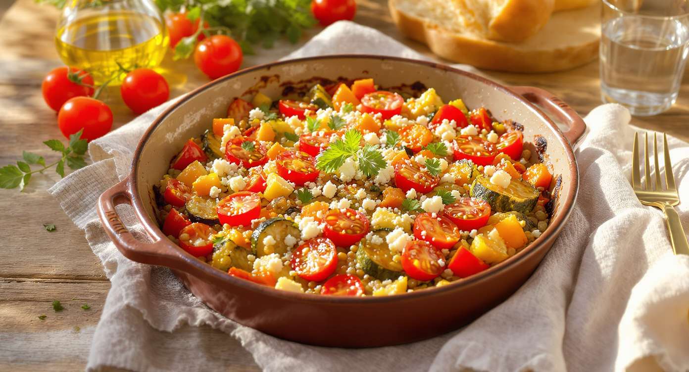 Mediterranean Lentil & Veggie Bake