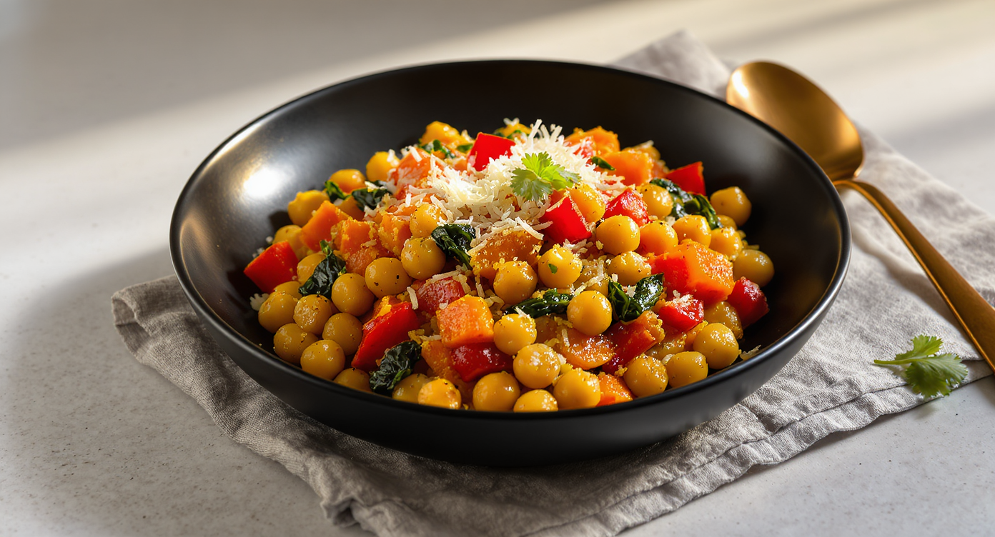 Sri Lankan Spiced Chickpea & Coconut Stir-Fry (Gluten Free, Single Serve)