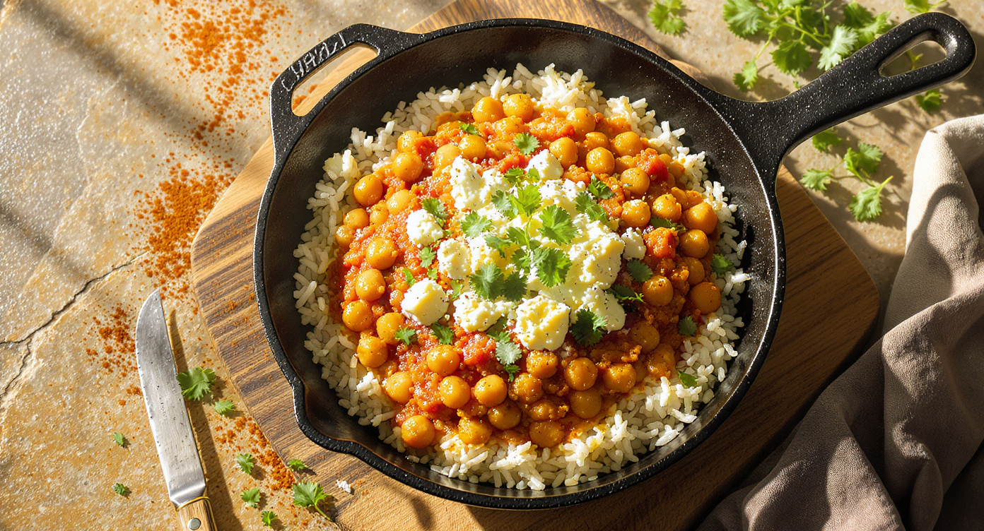 Cilantro Queso Fresco Chickpea Rice Bowl