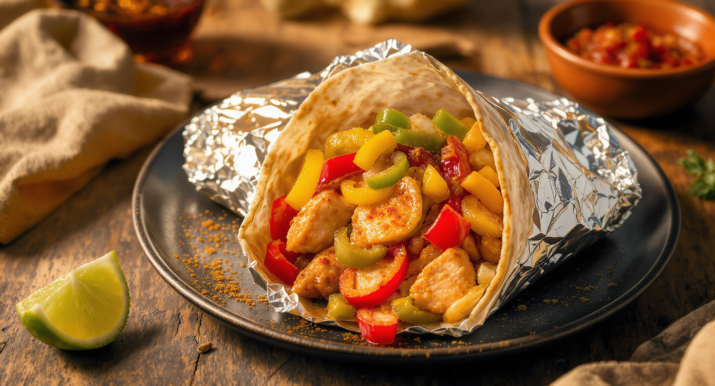 Mexican Campfire Chicken Fajita Foil Packs