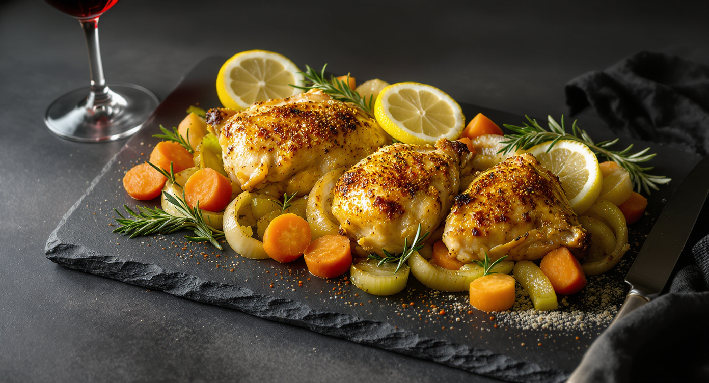 Golden Roasted Costco Chicken Backs with Aromatic Vegetables