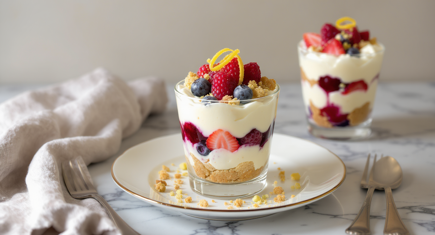Chilled Lemon Ricotta Parfaits with Summer Berries