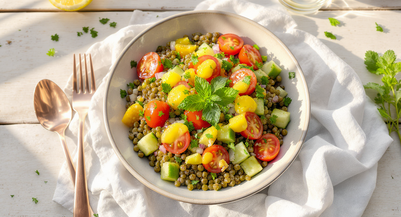 Summer Lentil Salad with Lemon-Herb Vinaigrette