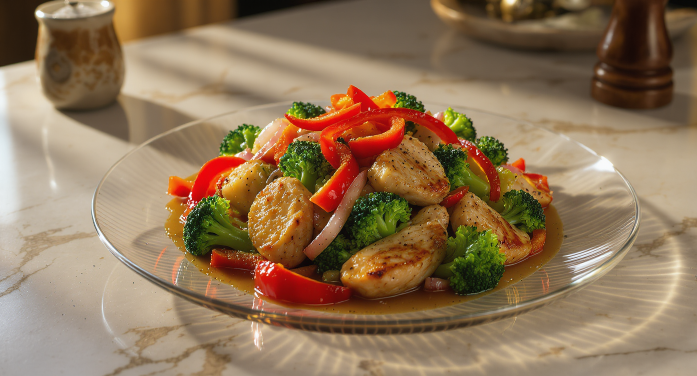 Blackstone Chicken & Veggie Stir Fry