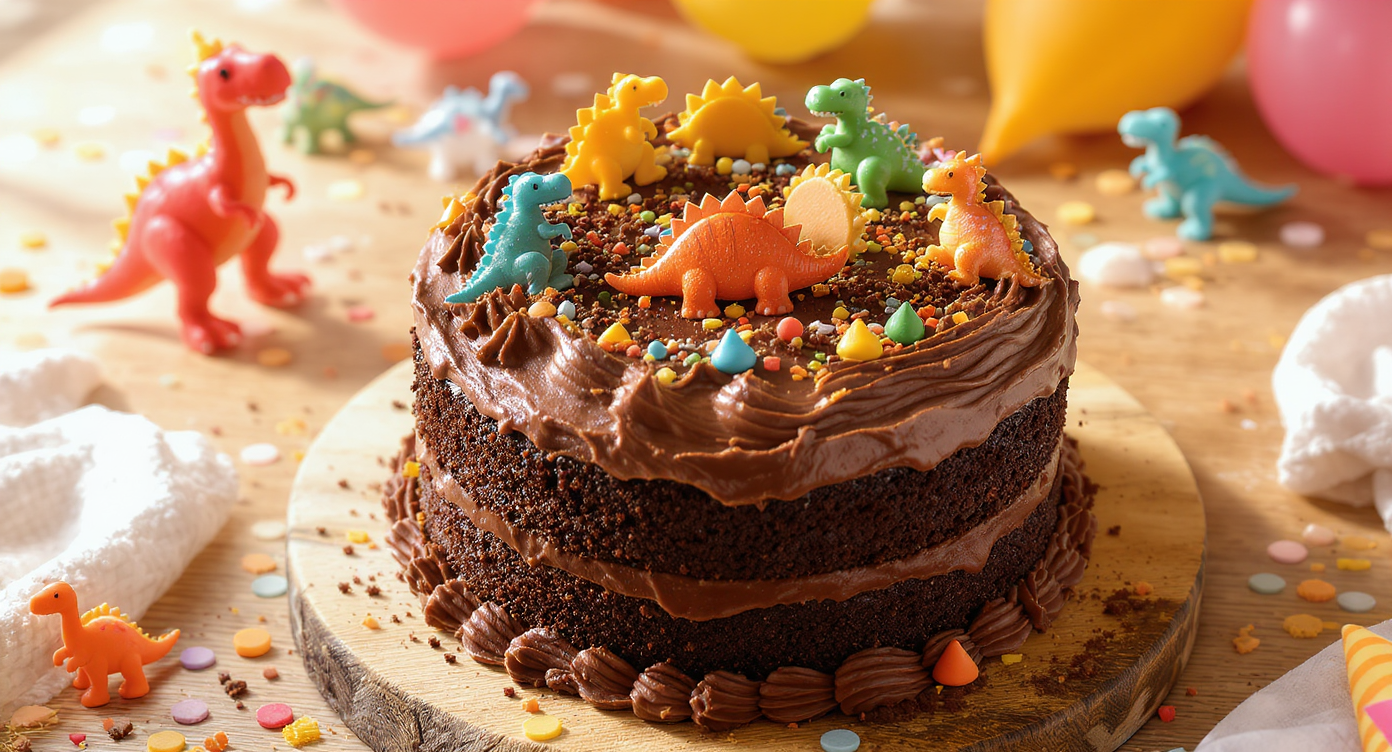 Colton's Chocolate Dinosaur Birthday Cake