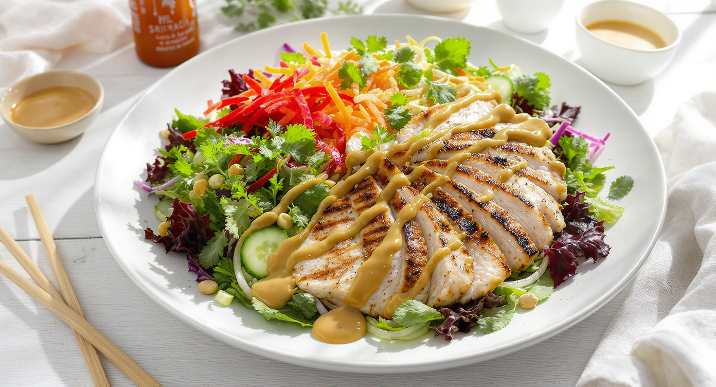 Thai-Inspired Summer Chicken Salad with Peanut-Lime Dressing