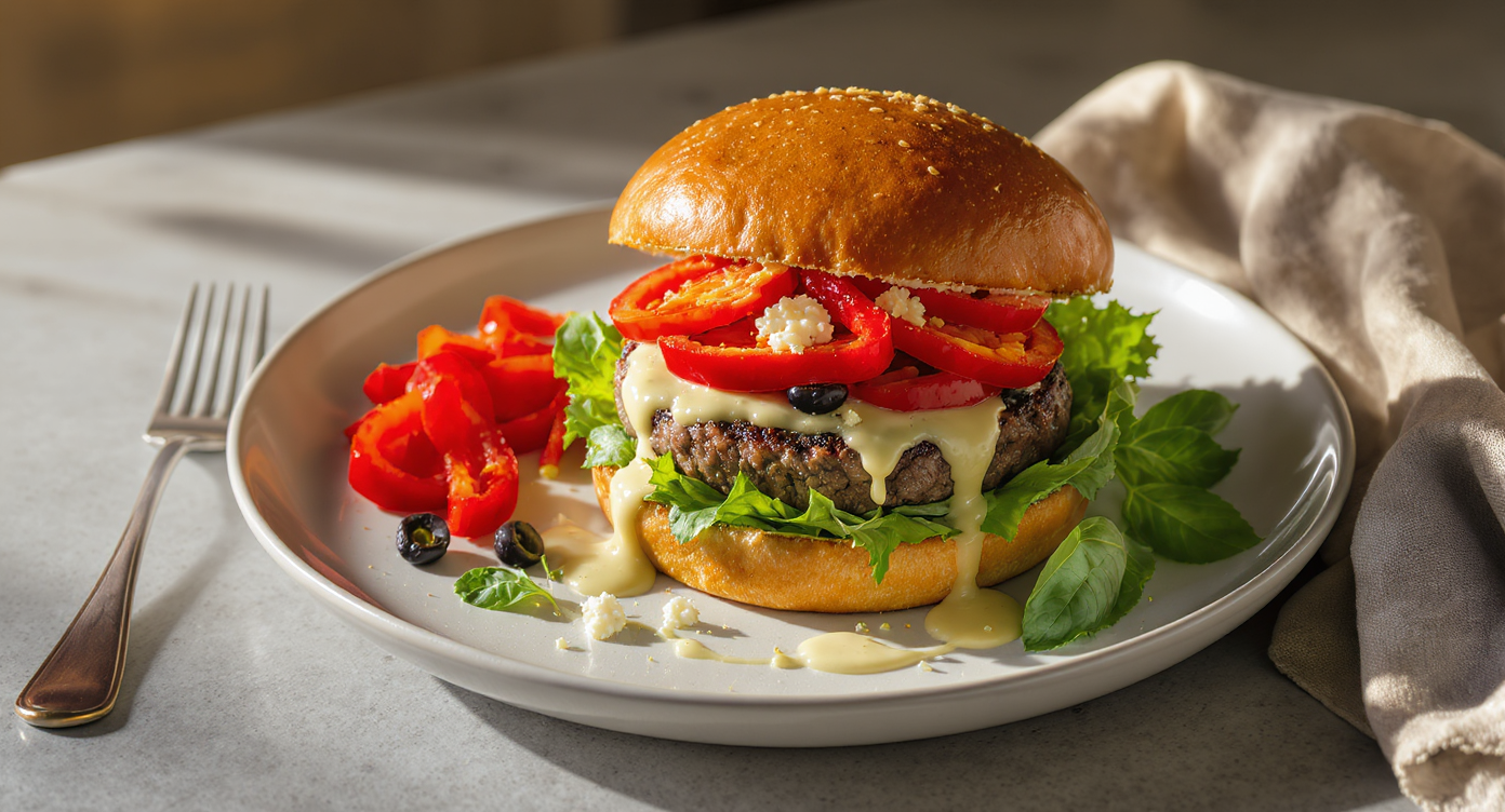 Mediterranean Fusion Burger