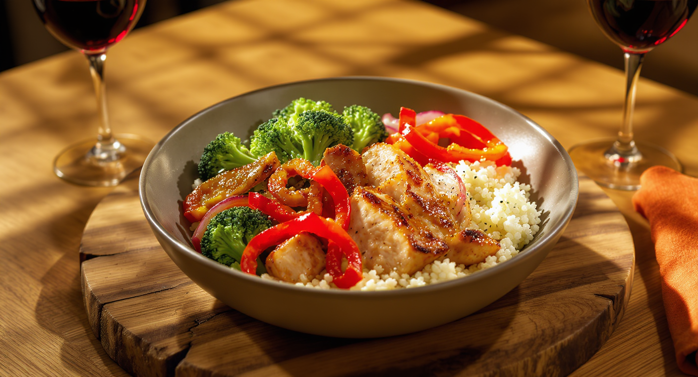 Blackstone Chicken & Veggie Power Bowl (Low-Carb Cauliflower Rice)