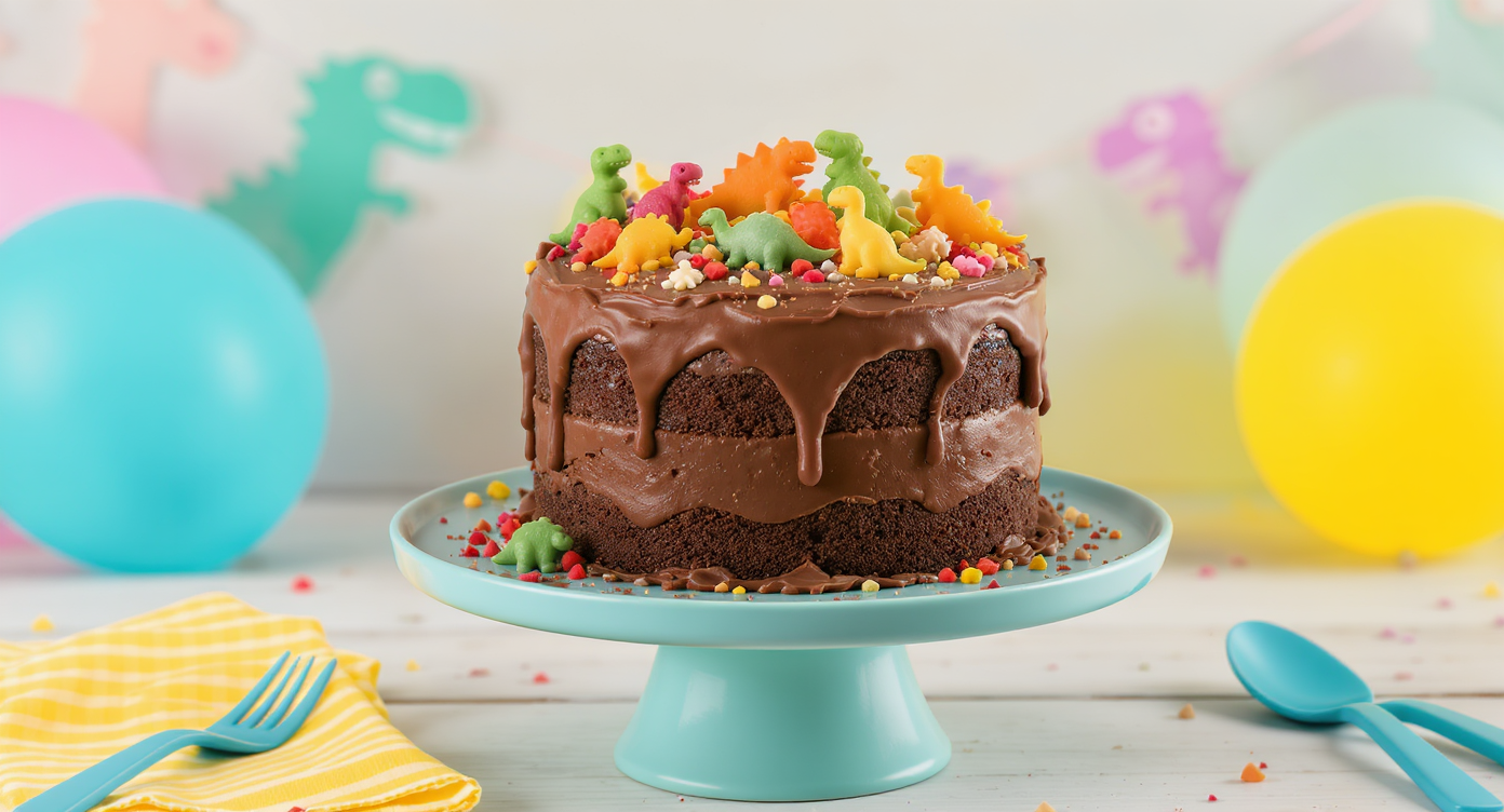 Colton's Chocolate Dinosaur Birthday Cake