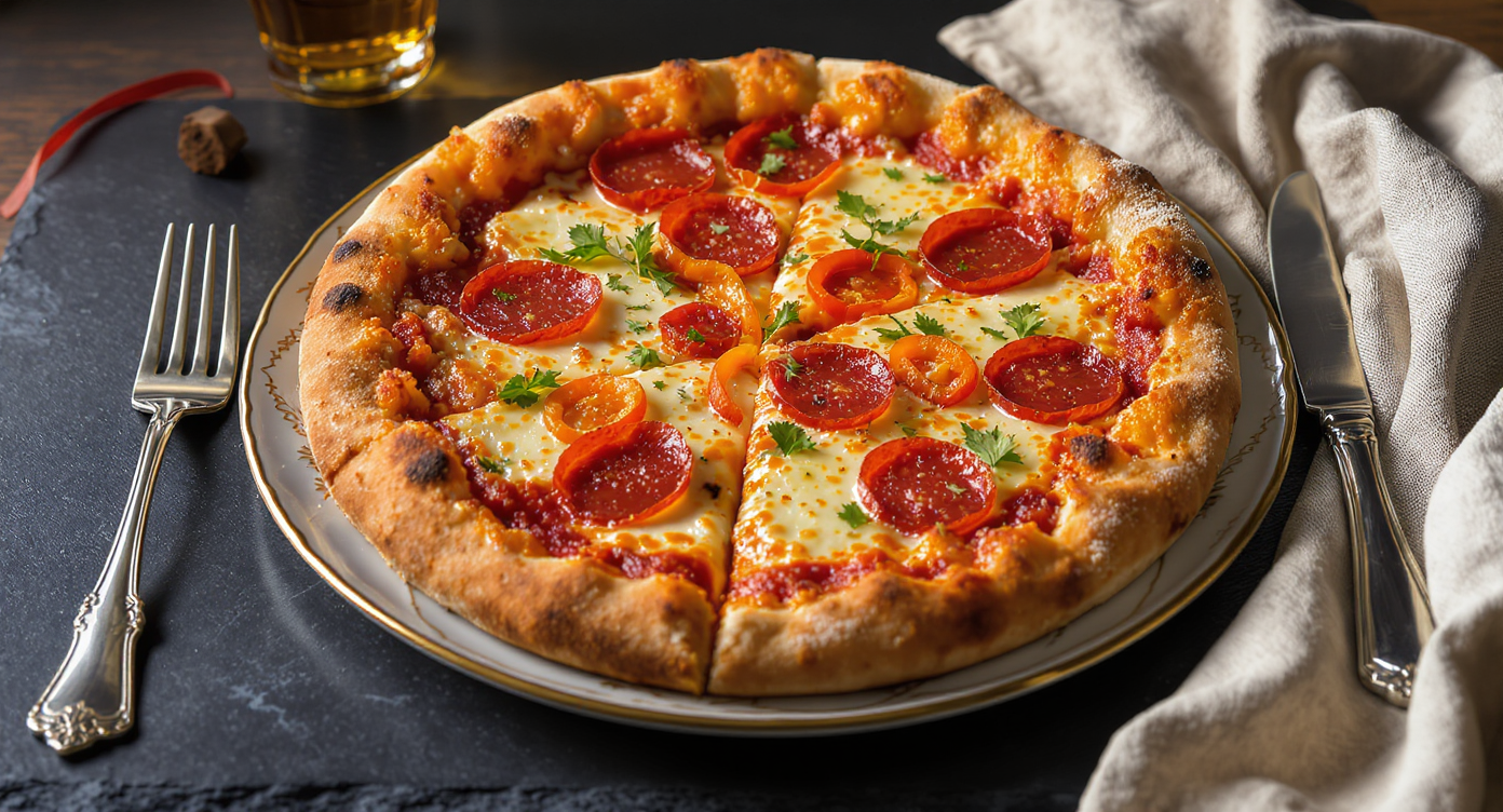 Classic Homemade Pepperoni Pizza