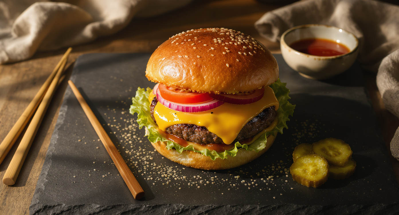 Classic American Burger on Brioche