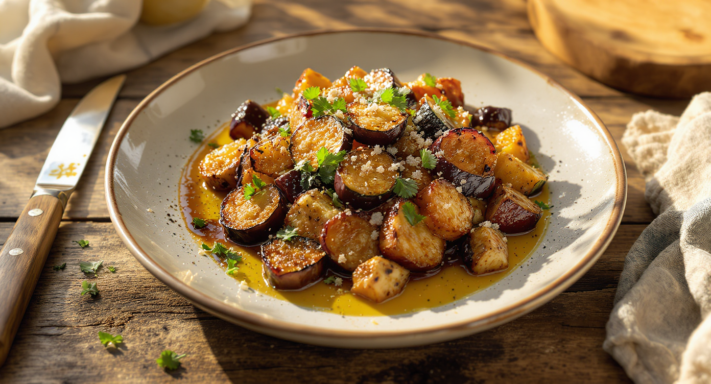 Roasted Eggplant and Zucchini Medley