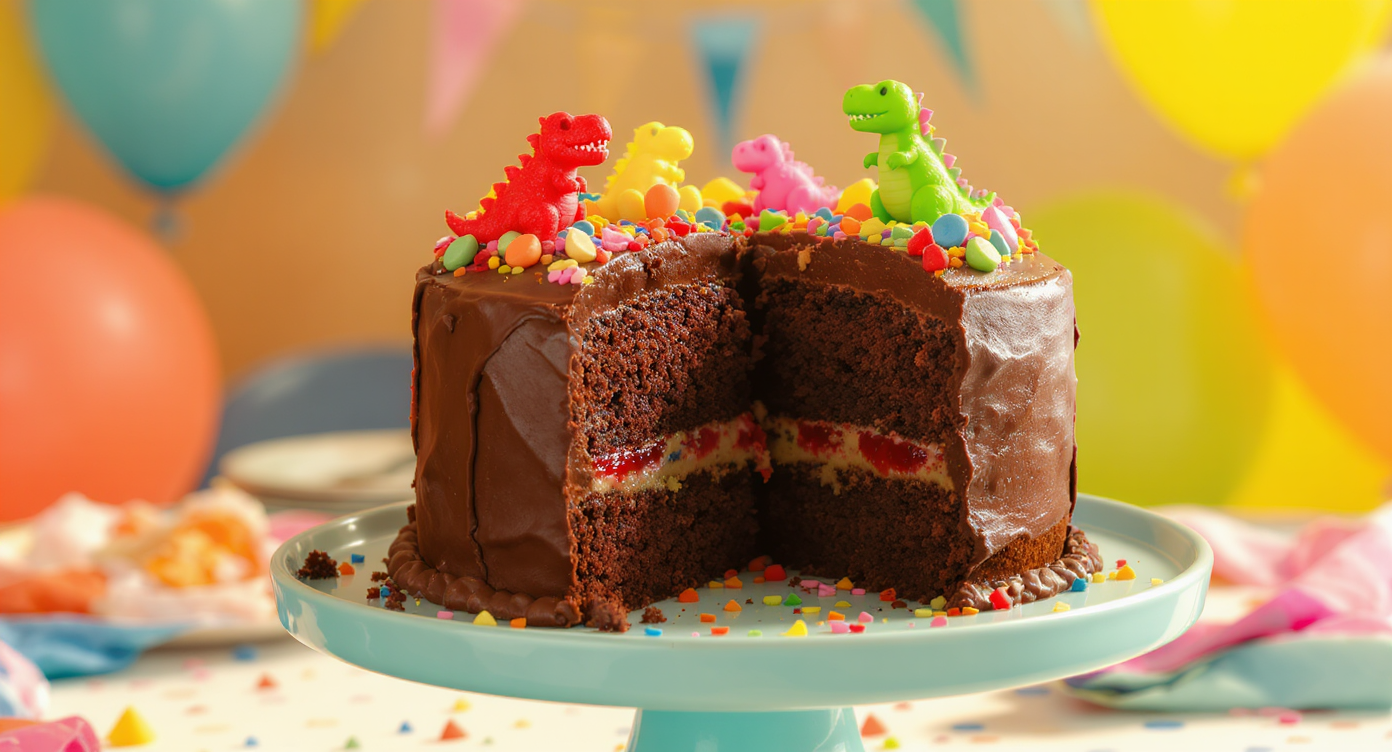 Colton's Chocolate Dinosaur Birthday Cake