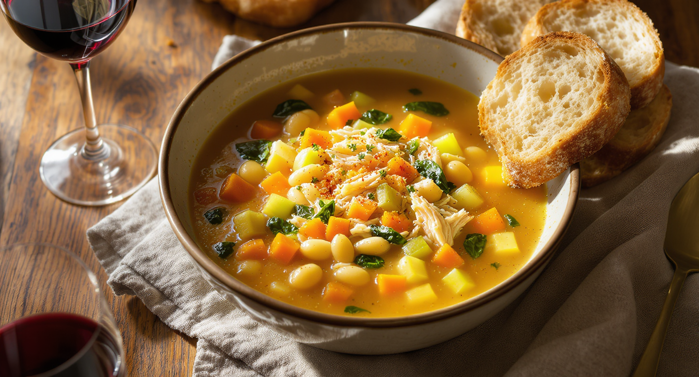 Quick Cozy Chicken & White Bean Soup