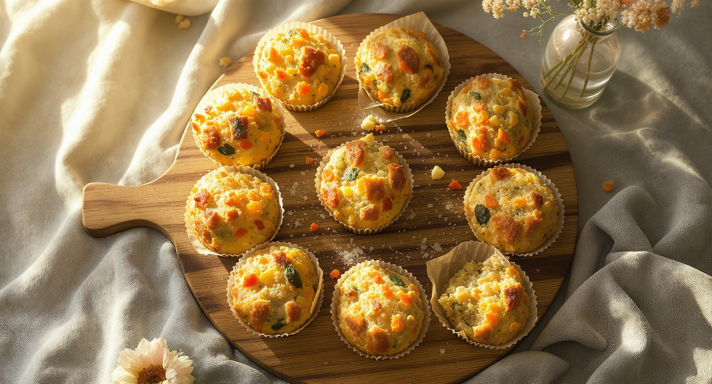 Savory Veggie & Cheese Muffins