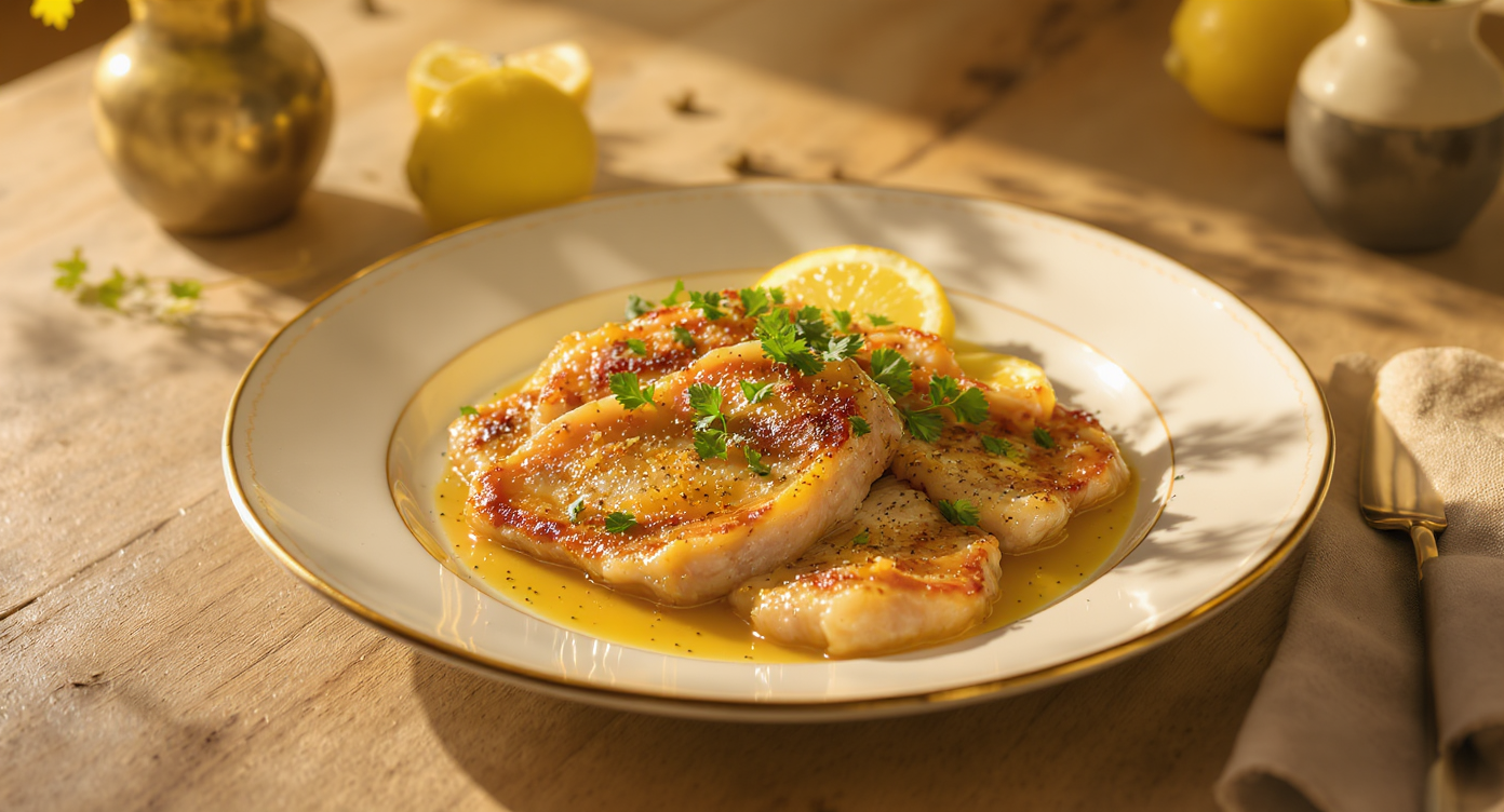 Veal Scaloppine al Limone (Lemon Veal Cutlets)