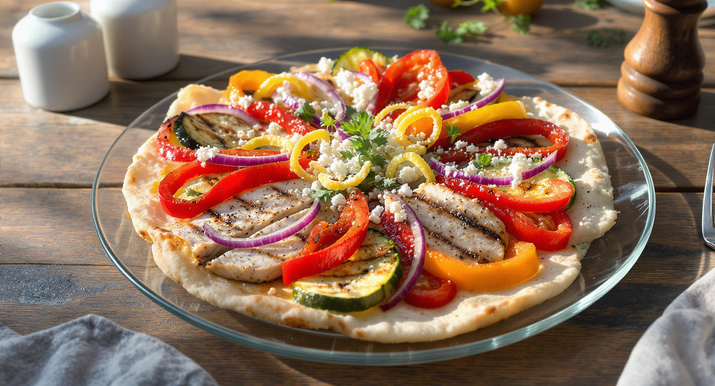 Mediterranean Chicken & Veggie Flat Grill Platter