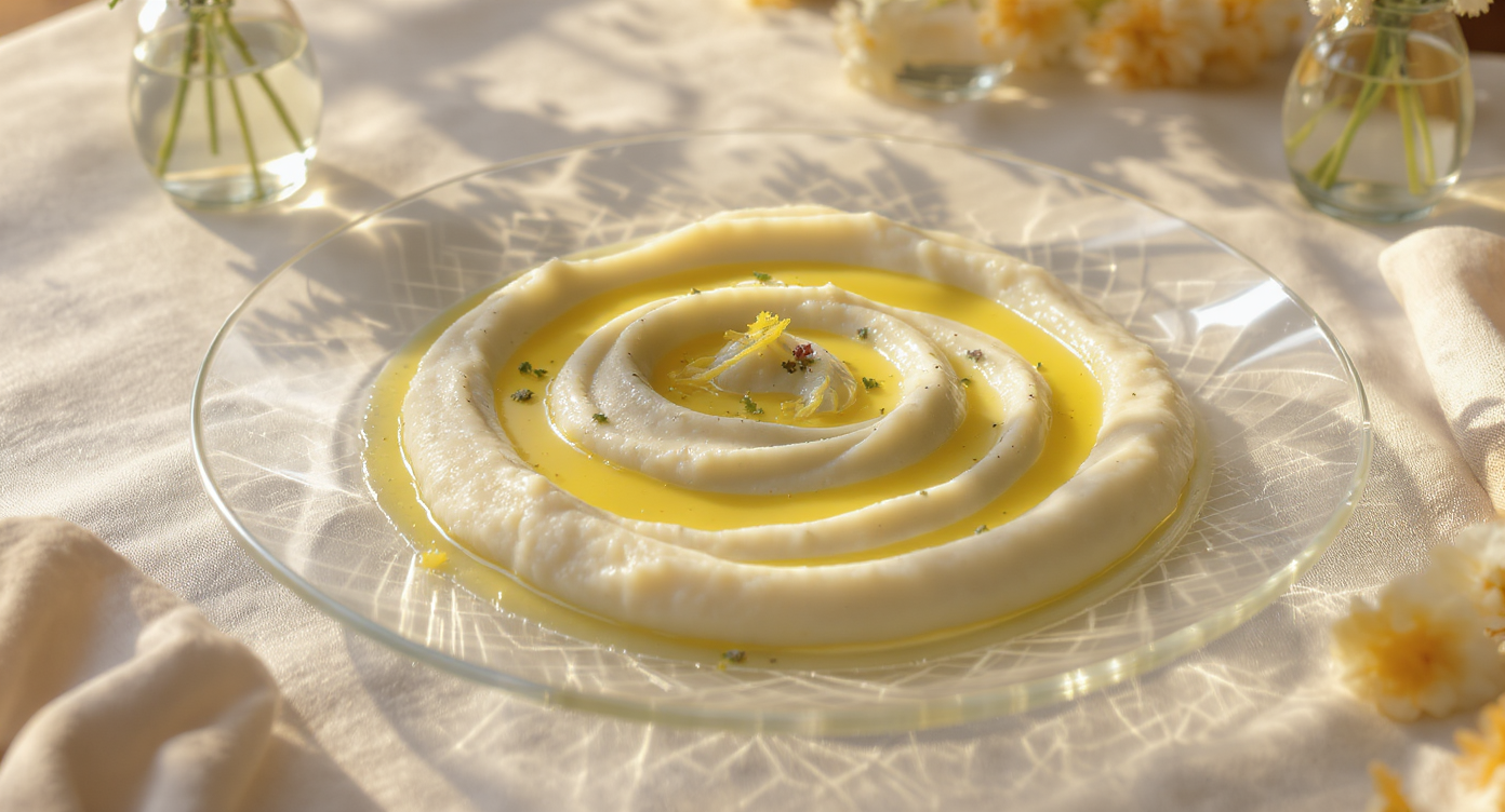 Velvety Chicken Provençal Purée with Herbed Olive Oil Drizzle