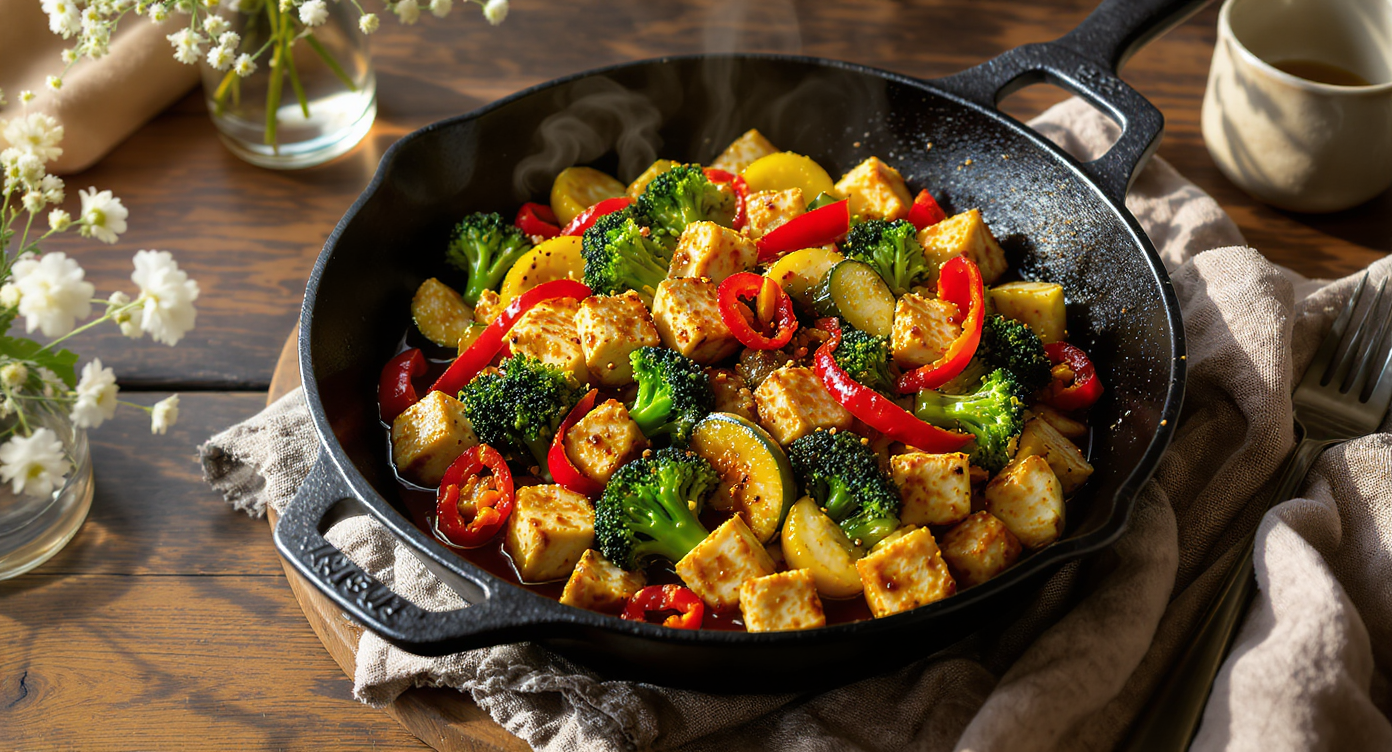 Crispy Tofu & Seasonal Vegetable Stir-Fry
