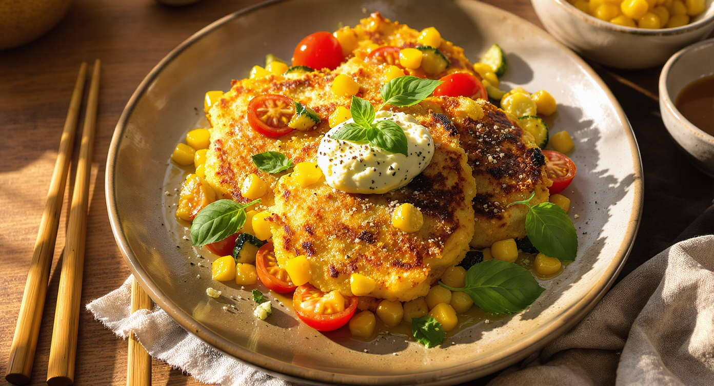 California Farmers’ Market Griddle Cakes with Herb Butter