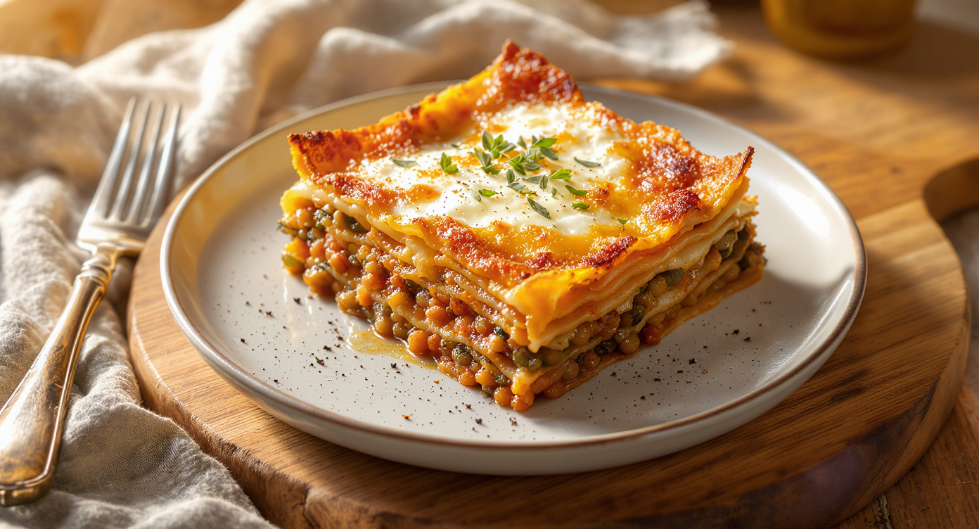 Vegetarian High-Protein Lasagne Bolognese
