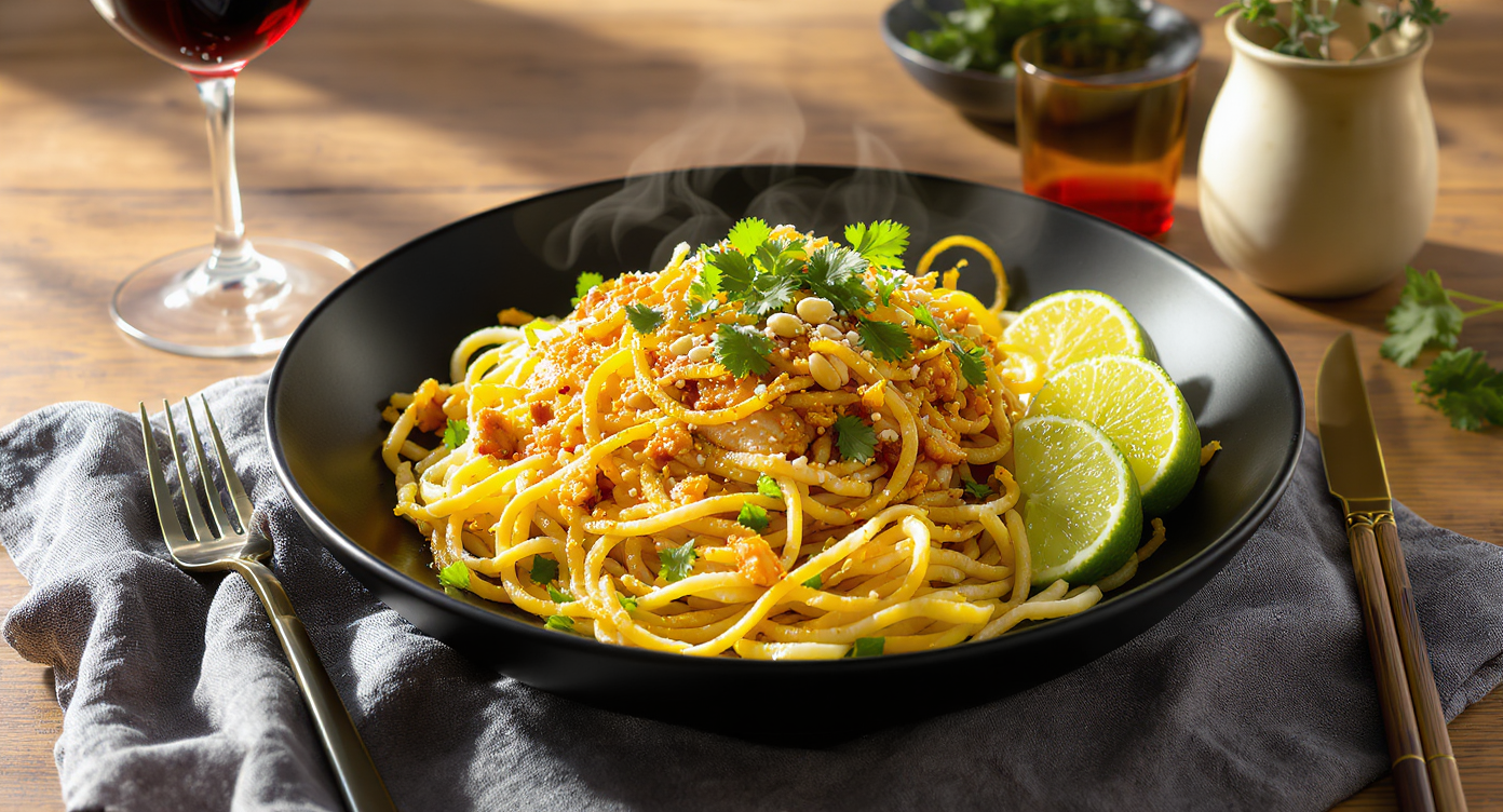 Keto High-Protein Pad Thai with Chicken & Shirataki Noodles