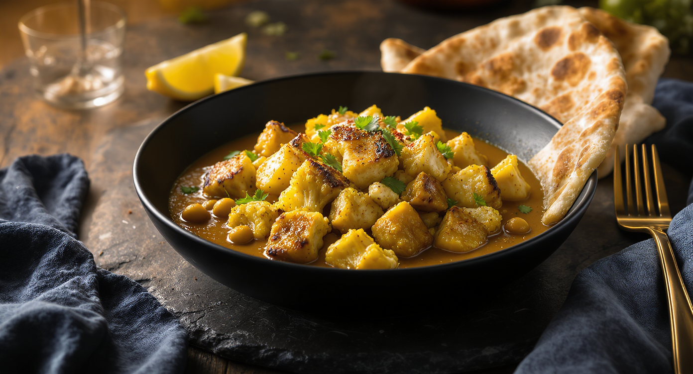 High-Protein Curried Cauliflower & Paneer Skillet