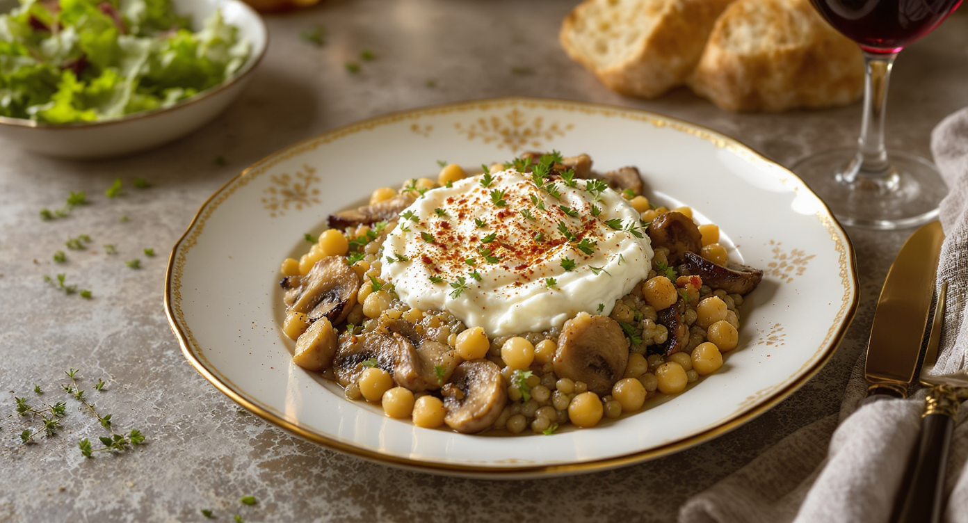 High-Protein Mushroom & Thyme Mediterranean Skillet
