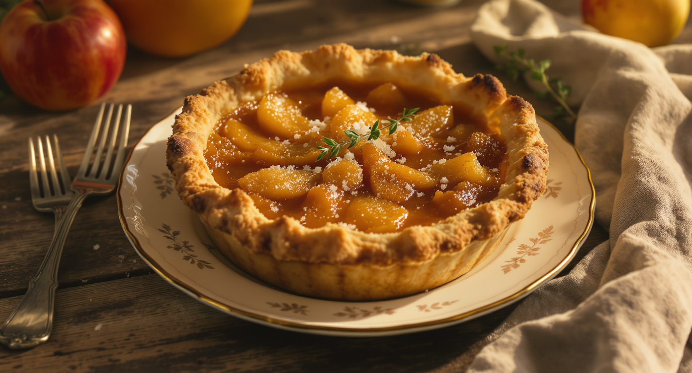 Rustic Salted Caramel Apple Pie