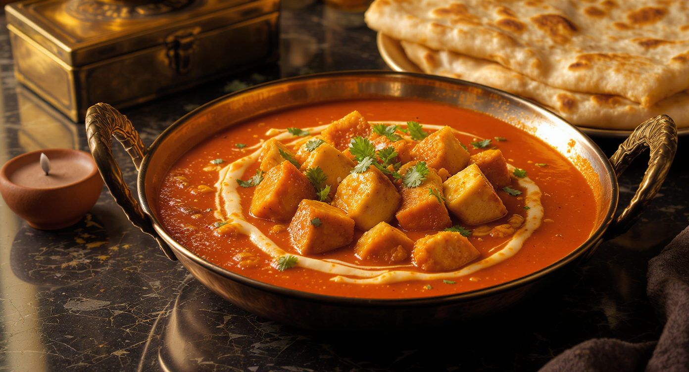 Paneer Tikka Masala with Garlic Naan (Single Serving)