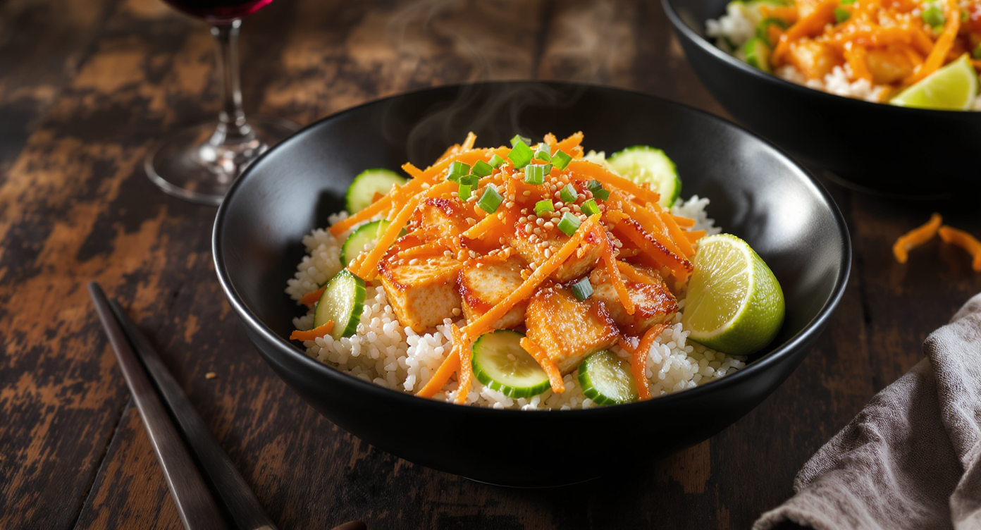 Crispy Gochujang-Glazed Tofu Bowls