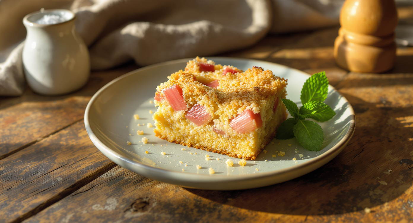 Rustic Rhubarb Snacking Cake