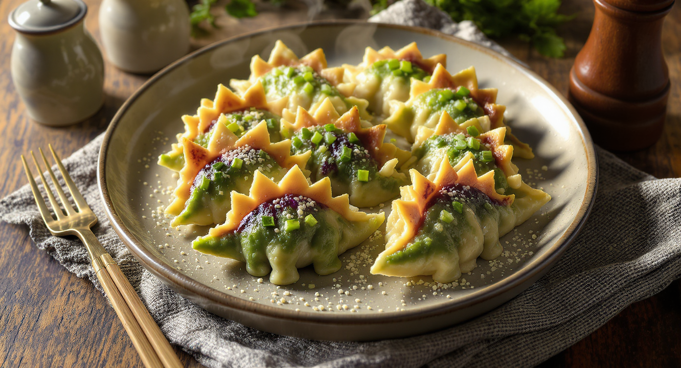 Jurassic Pork Dinosaur-Shaped Dumplings