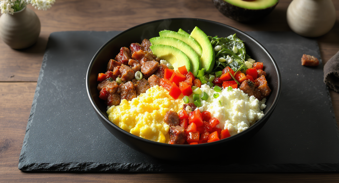 Savory Turkey Sausage & Egg White Power Bowls