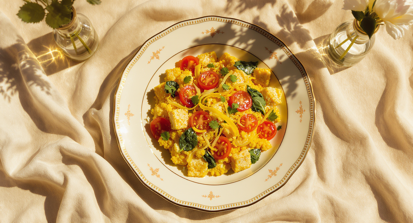 Lemon-Tahini Tofu Breakfast Scramble