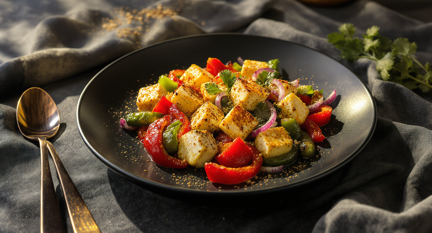Paneer Tikka Skillet with Charred Peppers