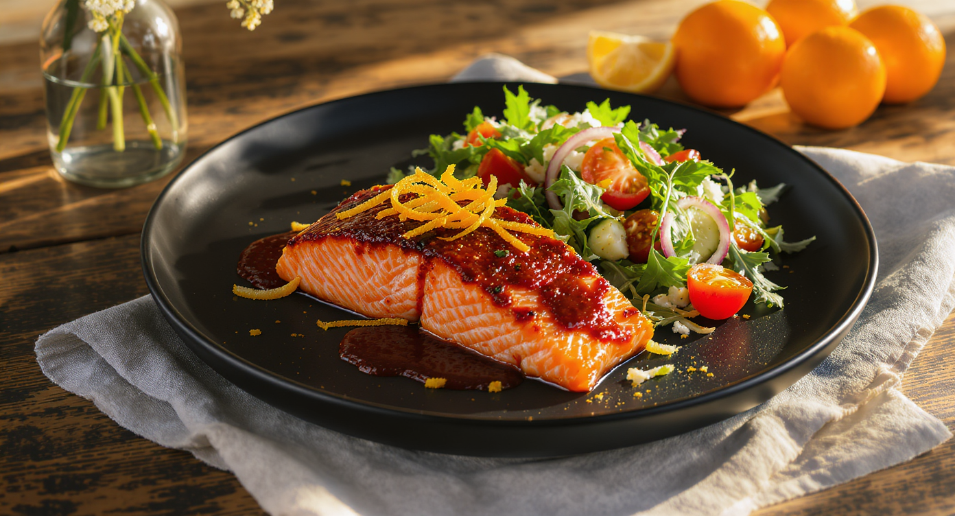 Viral Citrus-Kissed Salmon with Scandalous Romesco & Foxborough Summer Salad