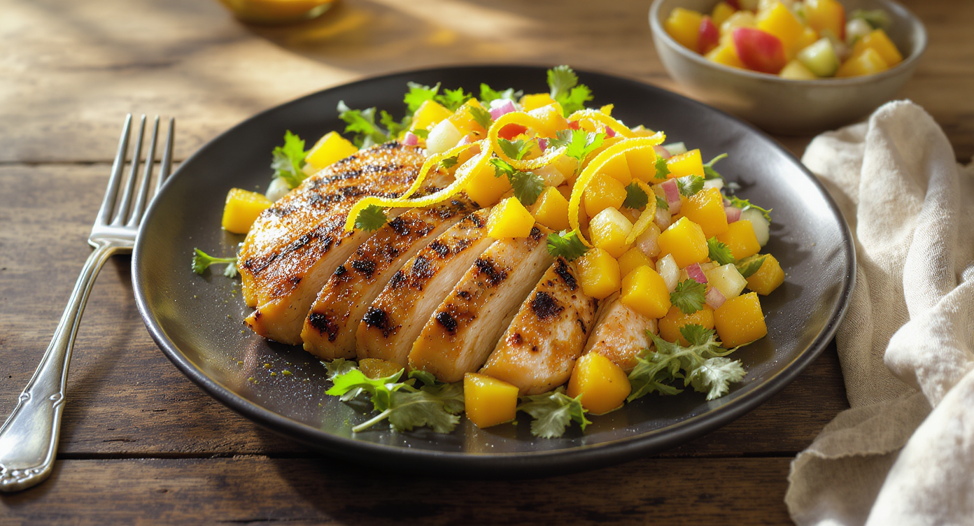 Grilled Citrus-Brined Chicken with Stone Fruit Salsa (Dairy-Free, Gluten-Free)