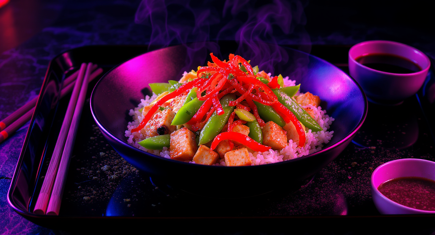 Neon Night Market Stir-Fry (Inspired by Coldplay’s Foxborough Concert)