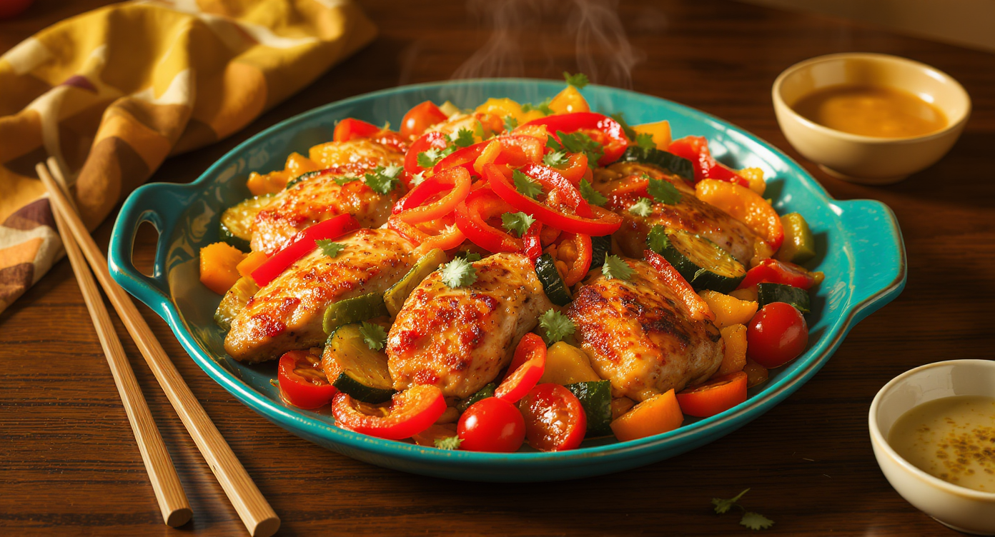 Boogaloo Keto Fusion Skillet: Spicy Citrus Chicken with Soulful Veggies