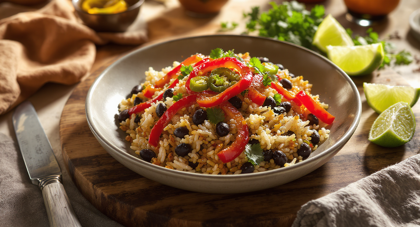 Charred Vegetable Mexican Rice & Beans
