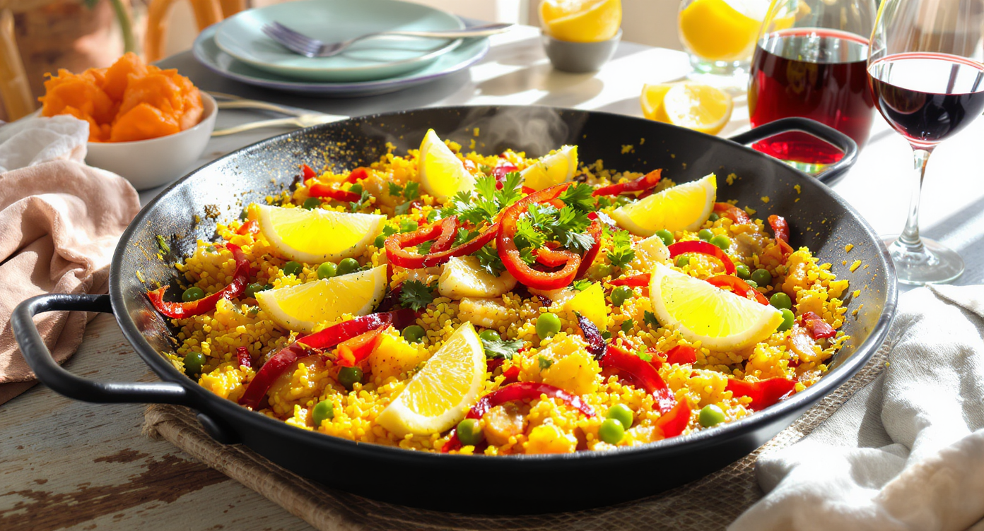 Boogaloo Bowl: Spicy Citrus California Paella (Gluten-Free, Vegetarian/Pescatarian)