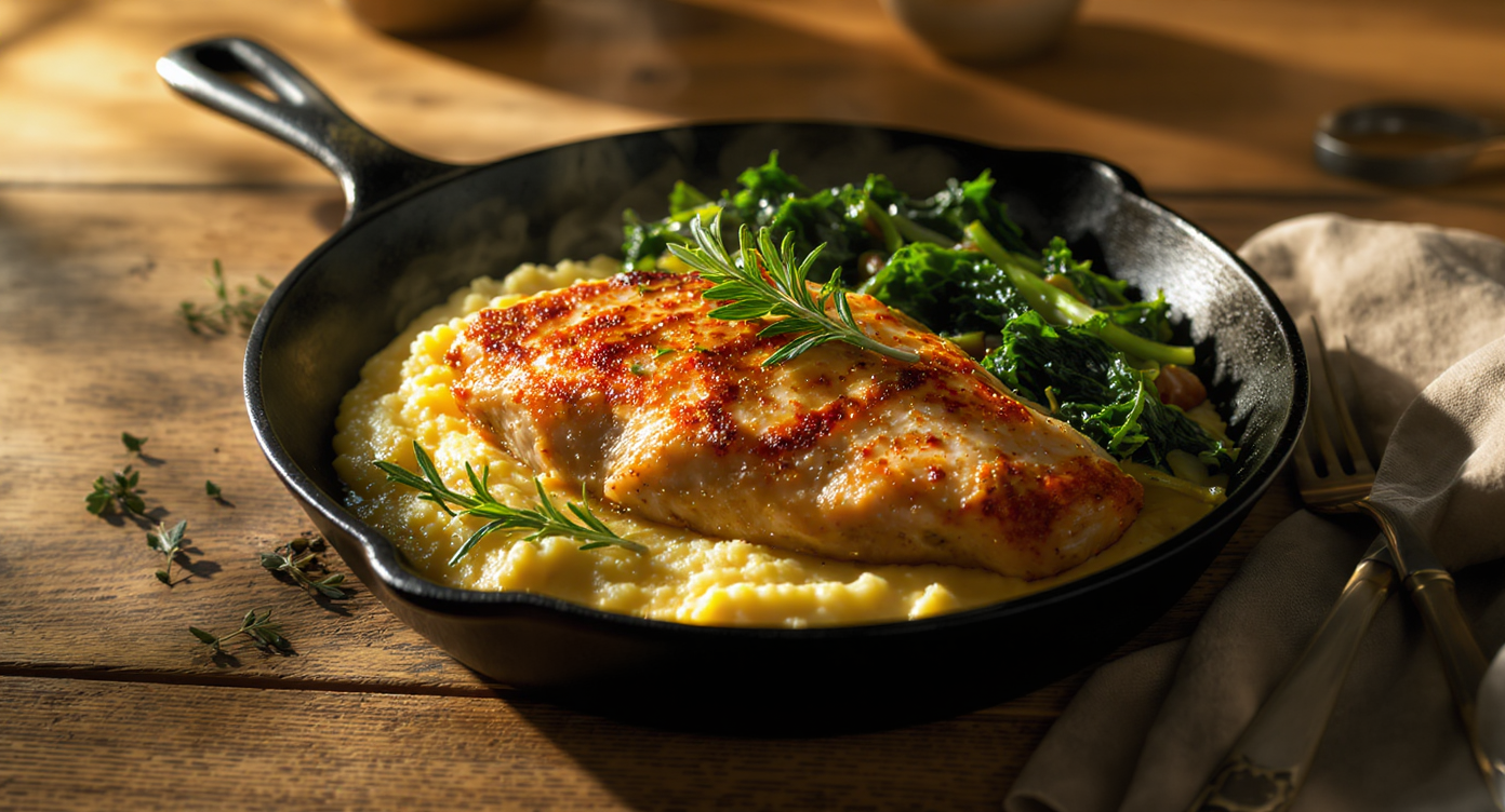 Herb-Brined Lemon Garlic Chicken Breast (Polenta’s Perfect Partner)