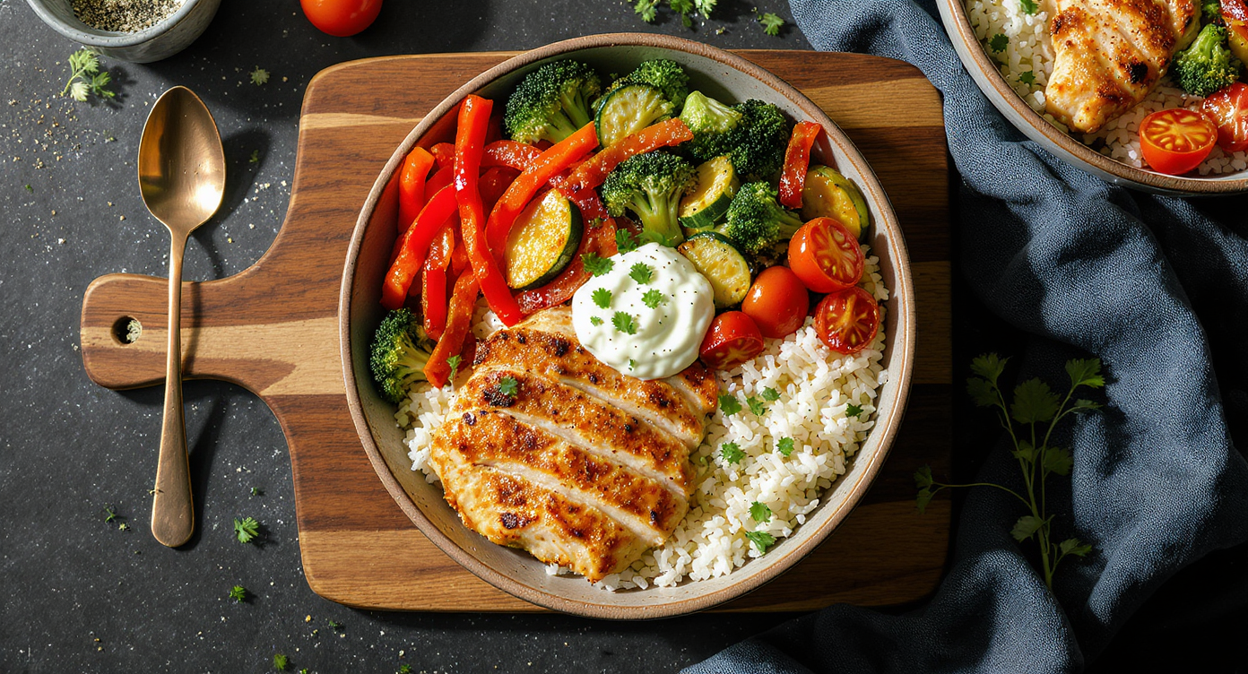 High-Protein Chicken & Vegetable Meal Prep Bowls